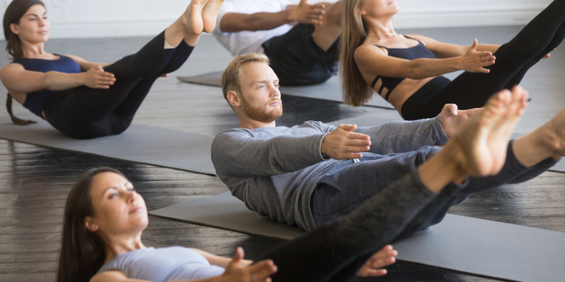 Pilates workouts are built upon controlled movements with your breath